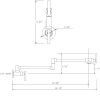 Pot Filler Faucet Wall Mount; Brushed Nickel Finish and Dual Swing Joints Design