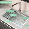 33-inch Drop-In 16 Gauge Kitchen Sink R10 Radius Stainless Steel Kitchen Sink Single Bowl with Intergrated Ledge &amp; Accessories (Pack of 5) -33&quo